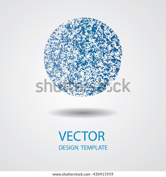 Circle Retro Label Shape Grunge Logo Stock Vector (Royalty Free) 430415959