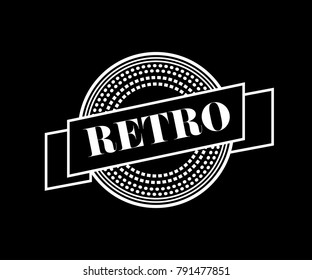 circle retro logo badge design