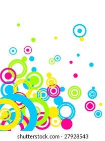 circle retro pattern - vector