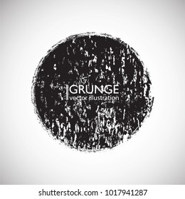 circle Retro Shape. Black Stamp. Banners, Insignias,stamps,Icons, Labels,frames and Badges. Brush Strokes . grunge texture Vector .