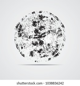 Circle Retro Shape. Black Stamp. Banners, Insignias,stamps,Icons, Labels and Badges.