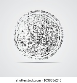 Circle Retro Shape. Black Stamp. Banners, Insignias,stamps,Icons, Labels and Badges.