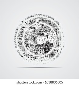 Circle Retro Shape. Black Stamp. Banners, Insignias,stamps,Icons, Labels and Badges.