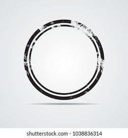 Circle Retro Shape. Black Stamp. Banners, Insignias,stamps,Icons, Labels and Badges.
