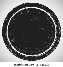 Circle Retro Shape. Black Stamp. Banners, Insignias,stamps,Icons, Labels and Badges.