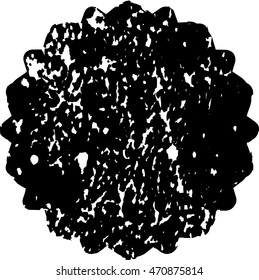 Circle Retro Shape. Black Stamp. Banners, Insignias,stamps,Icons, Labels and Badges.
