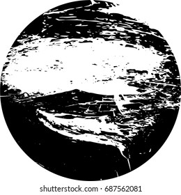 Circle Retro Shape. Black Stamp. Banners, Insignias,stamps,Icons, Labels and Badges.  
