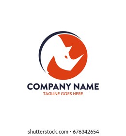 Circle Rhino Logo Template