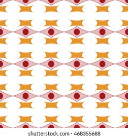 Circle and rhombus seamless pattern. Fashion graphic background design. Modern stylish abstract texture. Colorful template for prints, textiles, wrapping, wallpaper, website. VECTOR illustration