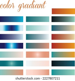 circle and rhombus shape with color palate and gradient of color harmony