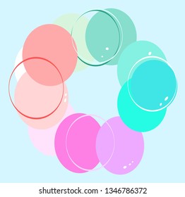 Circle ring, bubble color, palate, abstract background, seamless, circular pattern Colorful backgrounds for creating cards, backgrounds, web pages and textiles.