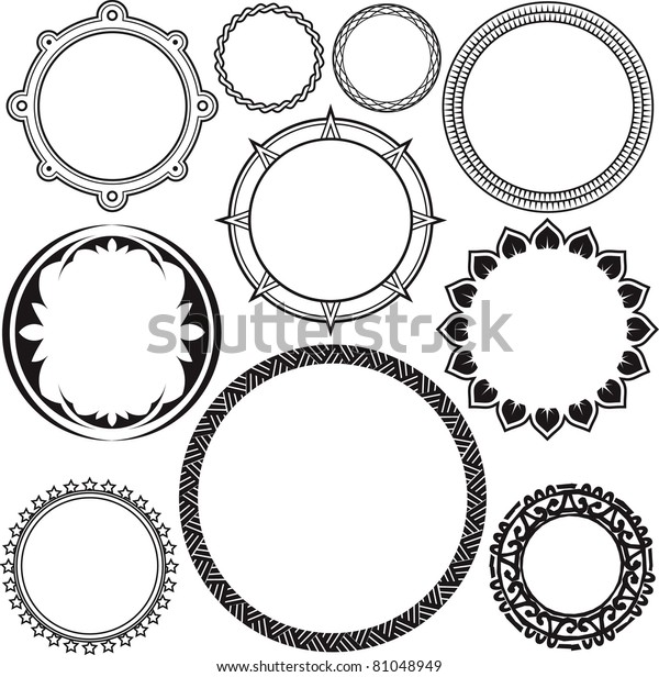 Circle Ring Designs Stock Vector Royalty Free 81048949