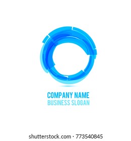 Circle ring logo. Business slogan.