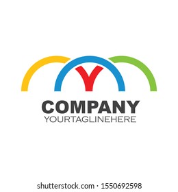 circle ring logo template vector design