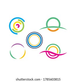 circle ring logo template vector design
