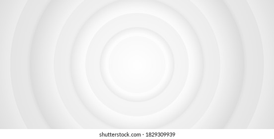 Circle Ring Shape White Background Ripple Wave Style. Vector Illustration.