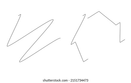 Kreislauf- und Ringskizze, Doodle, Schrott zufällige Linien Vektorelemente. Ringelblume, kreisförmige Linien