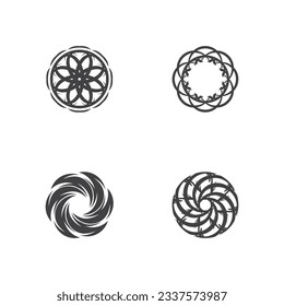 Circle Ring swirl Abstract Logo Vector