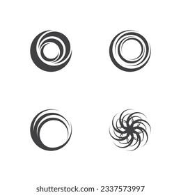 Abstrakter Circle Ring Swirl Logo-Vektorgrafik