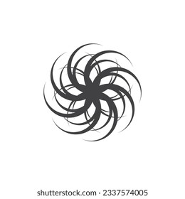 Abstrakter Circle Ring Swirl Logo-Vektorgrafik