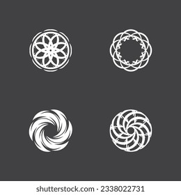 Circle Ring swirl Abstract Logo Vector