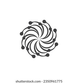 Circle Ring swirl Abstract Logo Vector