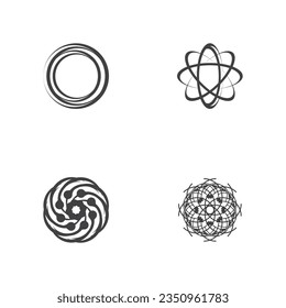 Circle Ring swirl Abstract Logo Vector