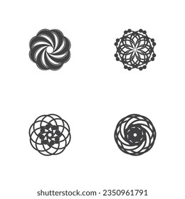 Giro circular de anillo Abstract Logotipo vector