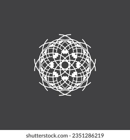 Giro circular de anillo Abstract Logotipo vector