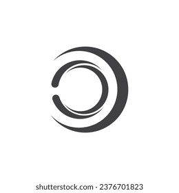 Abstrakter Circle Ring Swirl Logo-Vektorgrafik