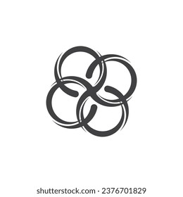 Giro circular de anillo Abstract Logotipo vector