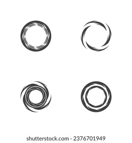 Circle Ring swirl Abstract Logo Vector