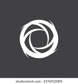 Giro circular de anillo Abstract Logotipo vector