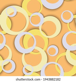 Circle klingelt abstraktes geometrisches nahtloses Muster. Konzentrische Formen Babyfasion Textil Druck. Geometrischer Kreis ringt Vektorhintergrund-Design. Grafische Elemente verzieren. Stoffdruck