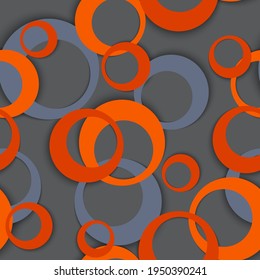 Anillos de círculo patrón abstracto geométrico sin costuras. Circular da forma a la ropa de bebé, la imagen textil de la facción. El círculo geométrico suena como fondo contemporáneo. Ornamento de elementos de bolas. Vector de fondo