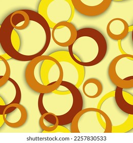 Circle rings abstract geometric seamless pattern. Concentric shapes baby clothes fasion textile print. Geometric circle rings modern background design. Graphic elements ornament. Wrapping design