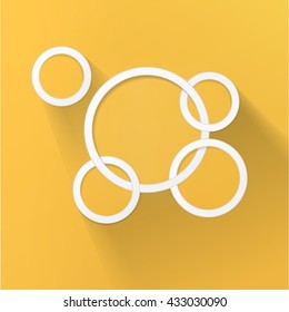 Circle Rings Chain Vector Design Composition for Your Options Menu Functional Branding Symbol