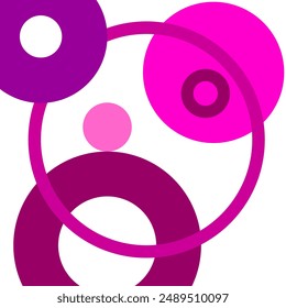 Circle and rings - colorful background and texture