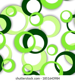Circle rings minimal geometric seamless pattern. Round shapes baby fasion textile print. Geometric circle rings vector background design. Sphere elements ornament. Fabric print