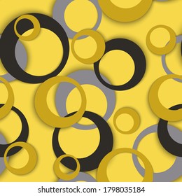 Circle rings simple geometric seamless pattern. Bubble shapes kids clothes fasion textile print. Geometric circle rings simple background design. Sphere elements ornament. Fabric print
