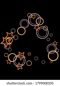 Circle rings and stars abstract geometric  pattern. Concentric shapes fasion textile print. Geometric  decorative background design. Graphic elements ornament. Wrapping design