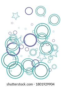 Circle rings and stars abstract geometric  pattern. Concentric shapes fasion textile print. Geometric  decorative background design. Graphic elements ornament. Wrapping design