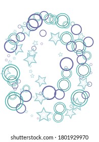 Circle rings and stars abstract geometric  pattern. Concentric shapes fasion textile print. Geometric  decorative background design. Graphic elements ornament. Wrapping design