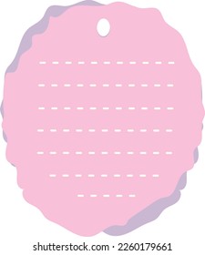 Circle ripped paper note illustration