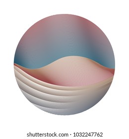 Circle ripple lines business vector illustration on white background. Round shape logo design. Stylish colorful curves, waves. Bright clip art design with ripple texture.
