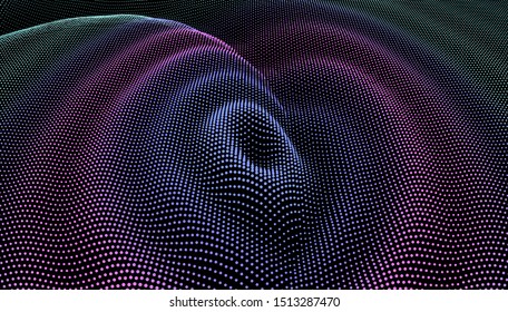 Circle Ripple Radial Pulse Effect Particle Stock Vector (Royalty Free ...