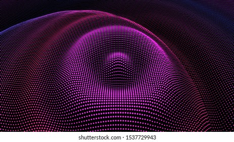 Particle 3d Wavy Ripple Effect Drip Stock Vector (Royalty Free ...
