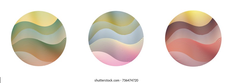 Circle Ripple Set Abstract Vector Illustration Stock Vector (Royalty ...