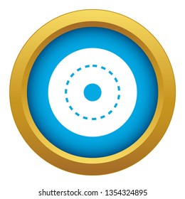 Circle road icon blue vector isolated on white background for any design