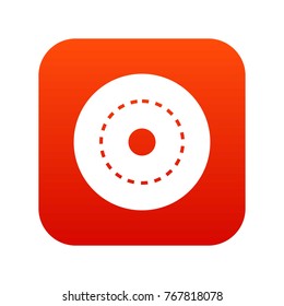 Circle road icon digital red for any design isolated on white vector illustration